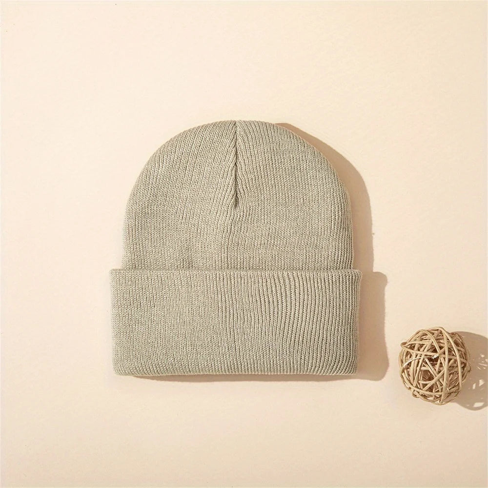 4pcs Winter Warm Knitted Baby Hat Knit Cuffed Beanie for Boys and Girls
