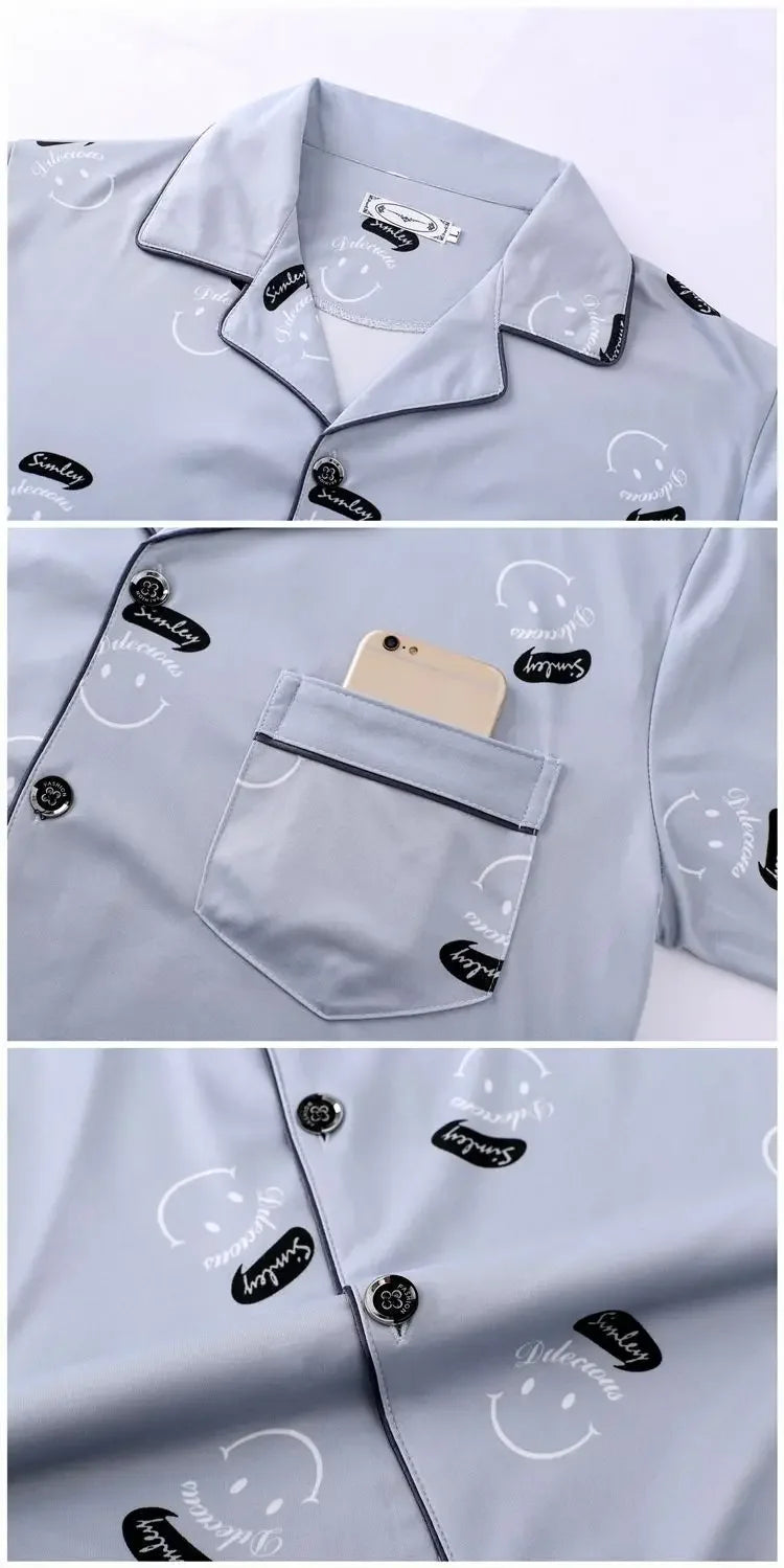 Men's 100% Cotton Long Sleeve Pajama Set