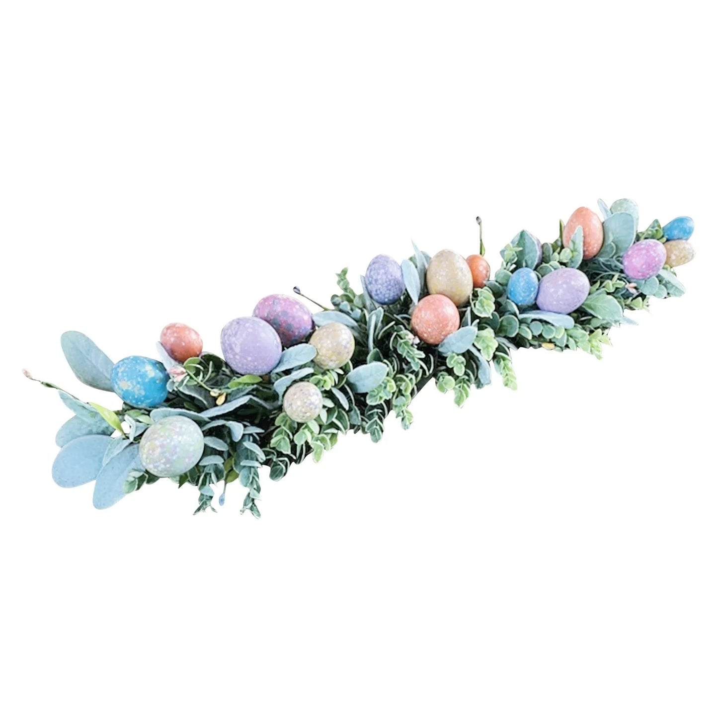 Bow Ribbon Easter Eggs Wreath Front Door Decor