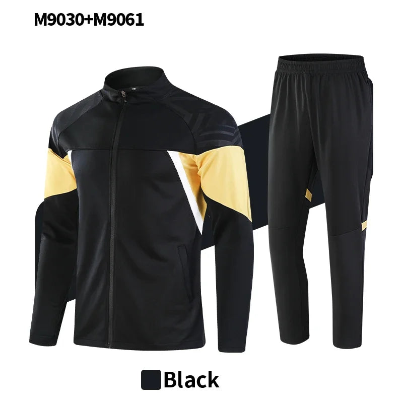 Men's Football Jogging Soccer Training Tracksuit Sportswear Autumn Winter Customizable Logo if needed it