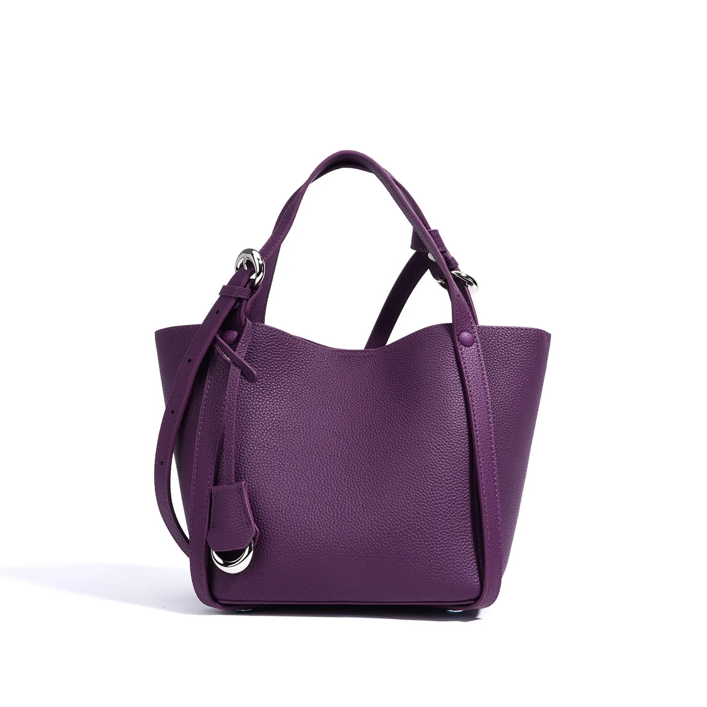 Luxury Genuine Leather Crossbody Shoulder Bag, Cowhide Bag Large Capacity Bucket Handbag