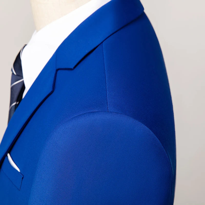 Men's 3 Piece Suit, Jacket Vest Trousers, Slim Fit Blazer Waistcoat Pants