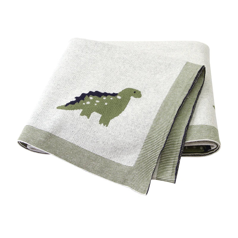 Cotton Knitted Baby Blanket Newborn Boys Girls Super Soft Stroller Basket Swaddle Wrap 100*80cm Infant Receiving Quilt