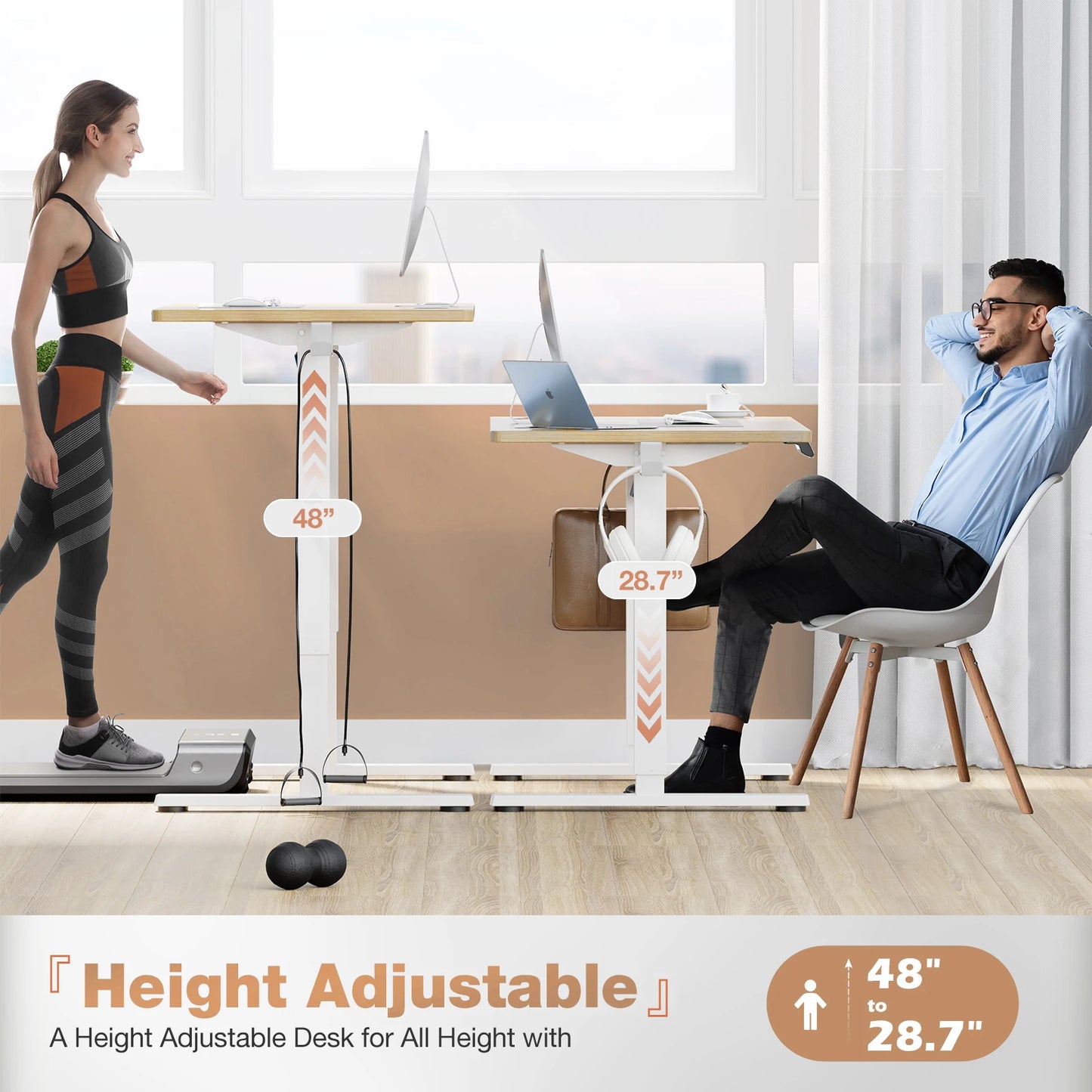 Electric Standing Desk Height Adjustable 40x24 Inch