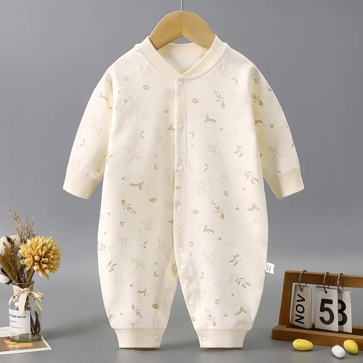 Newborn Baby Boy Girl Bodysuit Romper Comfortable Cotton Clothing for Autumn Spring