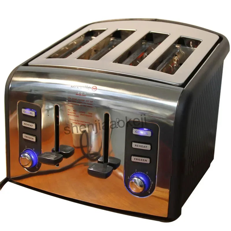 Household 220v Stainless Steel 4slices Toaster Automatic Toaster CFDQ004 Electric Oven Toaster Breakfast Machine Baking Heating