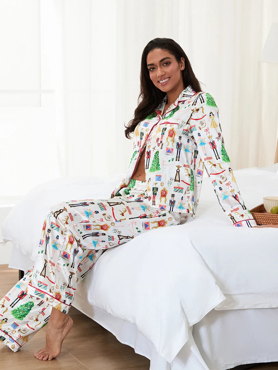 Matching Christmas Pajamas Set for Family Mommy and Kids