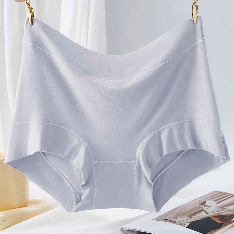 4pcs Women Underwear Panties High Waist Briefs Plus Size