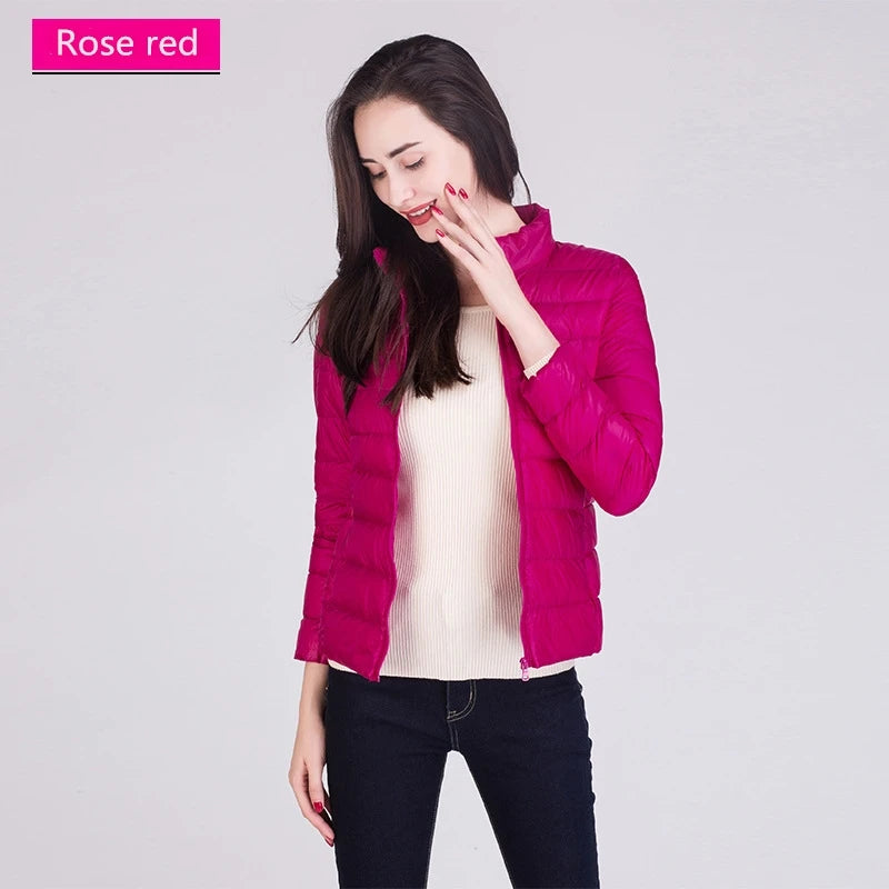 Women Ultra Lightweight Packable Puffer Coats Slim Fit