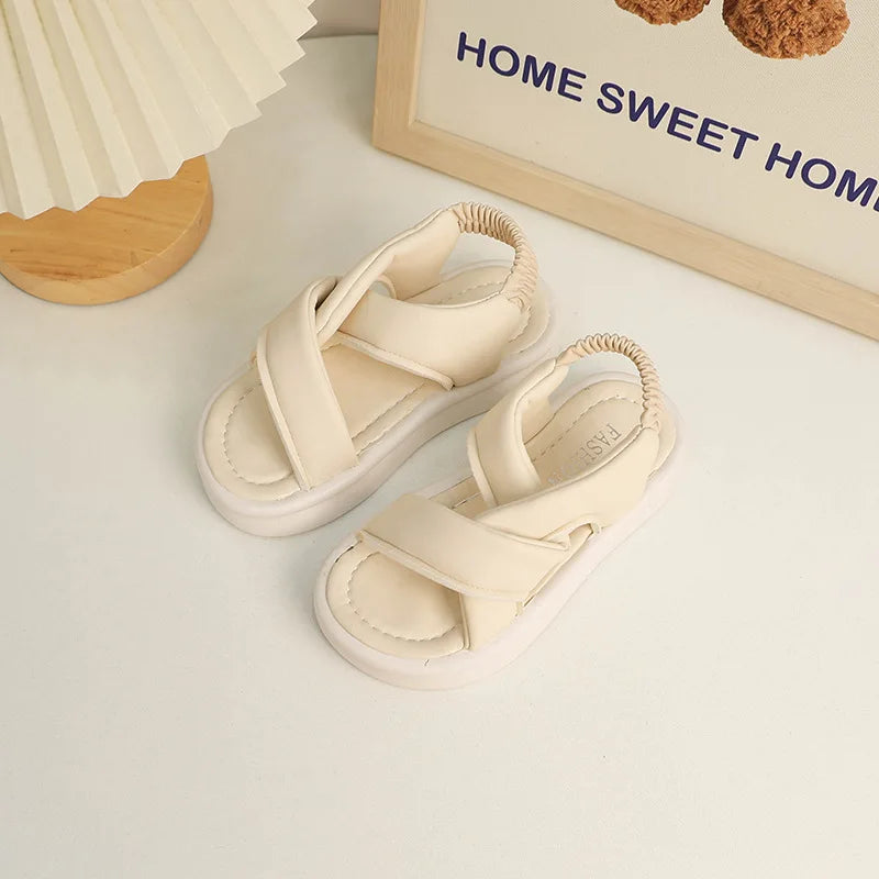 Girls Summer Beach Cross-tied Sandals
