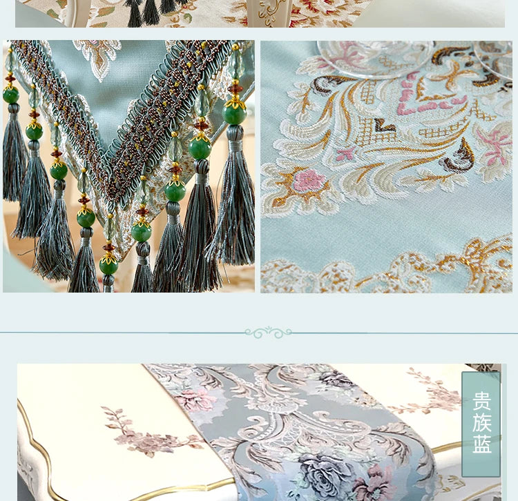 European Luxury Table Runner Multi Tassel Pendant Retro Decor