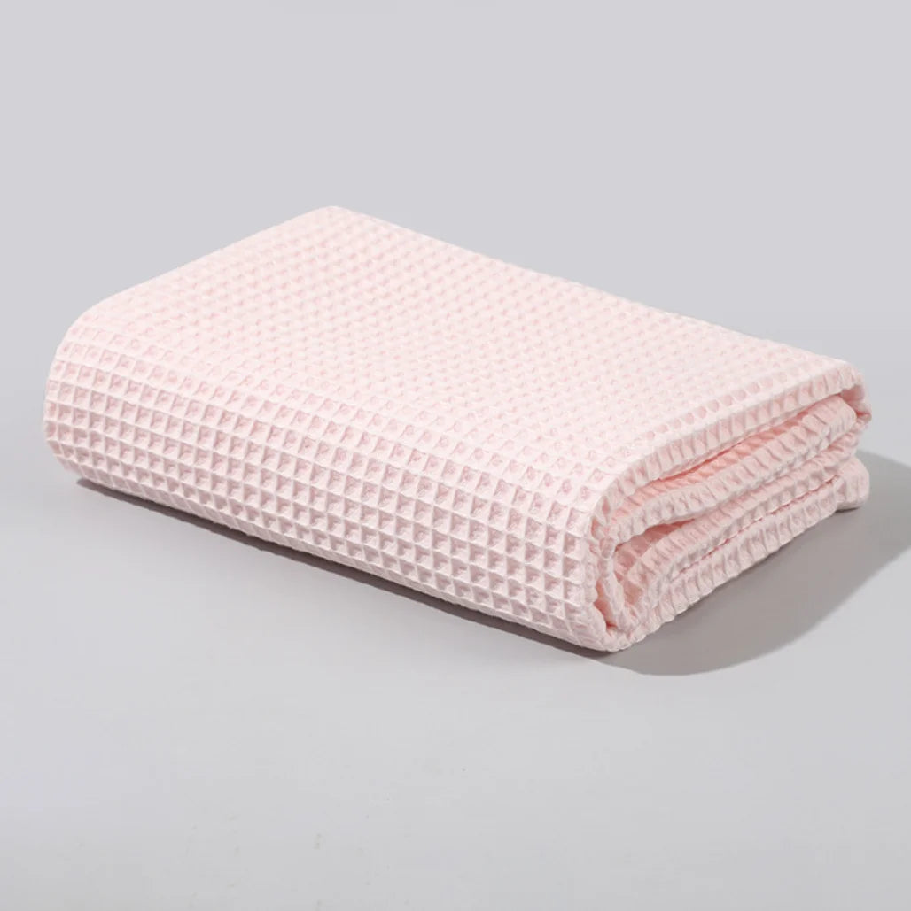 Newborn Baby Blanket for Girls Boys Swaddle Wrap Waffle Soft Cotton Soft Receiving Baby Blanket Toddler Crib Blanket Essentials Stuff