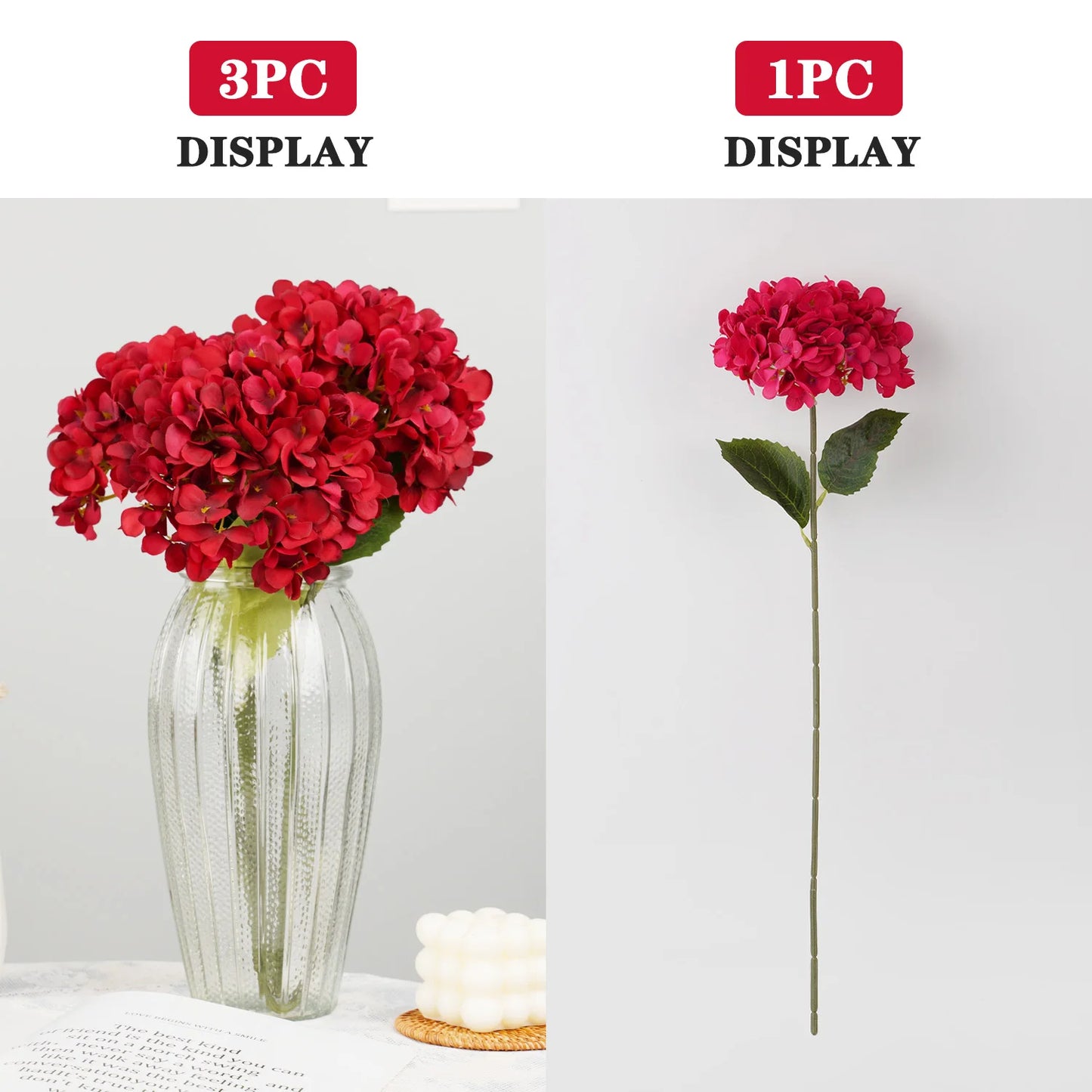 1 bouquet Artificial Silk Peony Hydrangea Flower