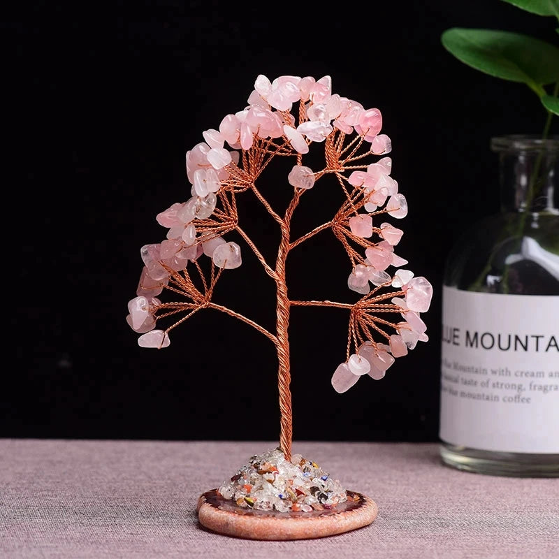 Mini Natural Crystal Stone Tree for Prosperity