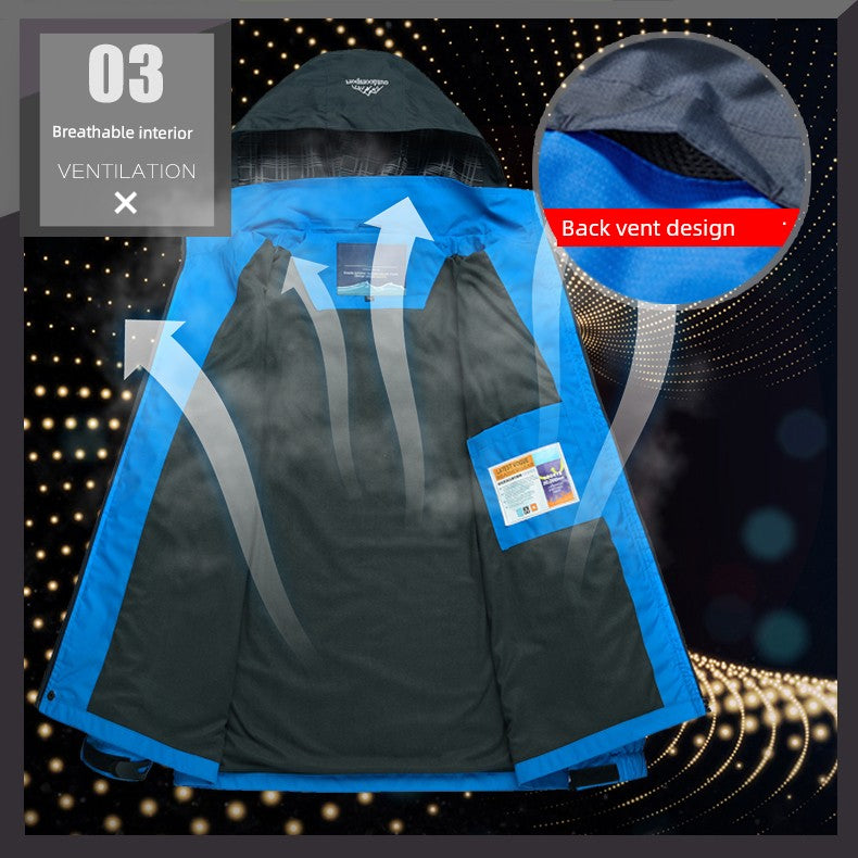 Men's Thin Outdoor Waterproof All Year Round Shell Jacket