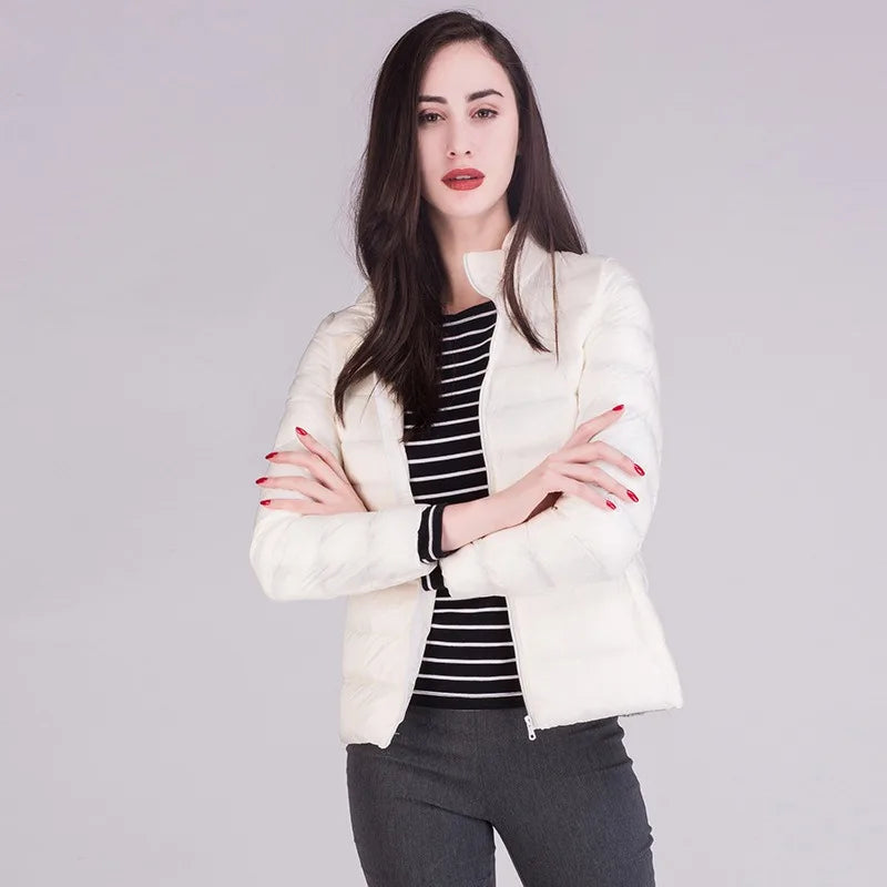 Women Ultra Lightweight Packable Puffer Coats Slim Fit
