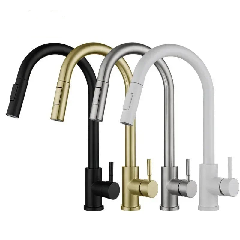 Kitchen Faucet Two Function Single Handle Pull Out Mixer Hot and Cold Water Taps