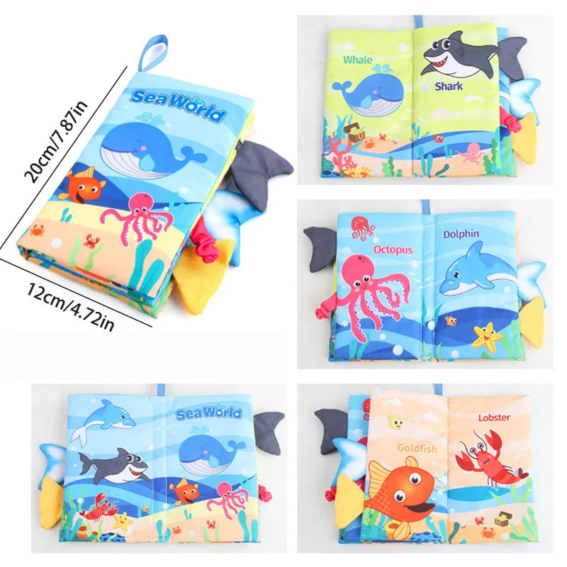 New Baby Cloth Books Visual and Auditory Training Early Educational Toys for Toddlers 12-72 Month