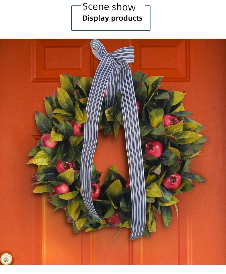 Front Door Pomegranate Blossom Autumn Spring Wreath