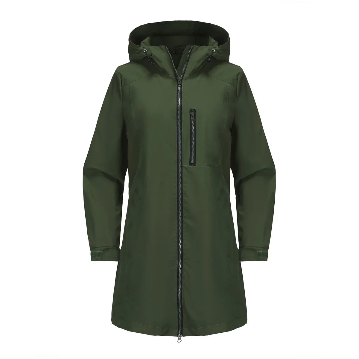 Spring Women's Hooded Long Jacket, Size S-3XL