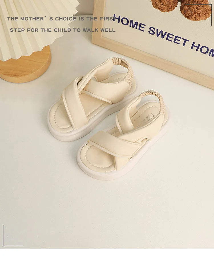 Girls Summer Beach Cross-tied Sandals