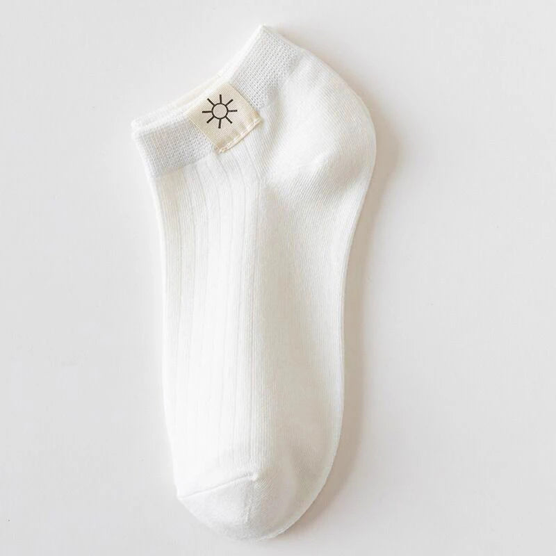6 Pairs Women Cotton Breathable Short Socks Cartoon Fruit Sun Earth