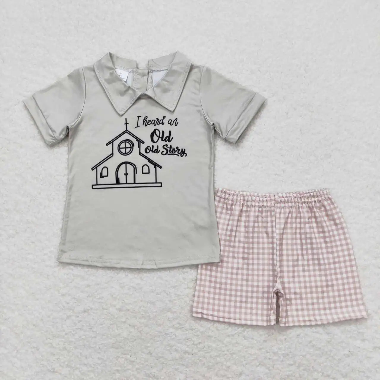 Baby girl summer shirt Short set embroidery farm tractor pink striped 3M-16T