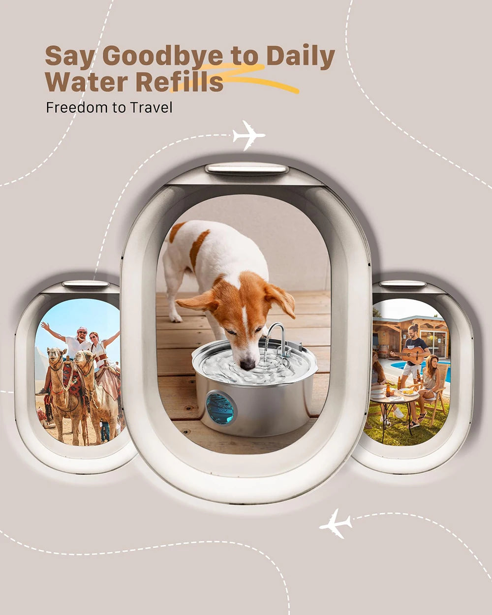 7L Large Capacity Stainless Steel Cat Water Fountain Dog Pet Automatic Water Feeder