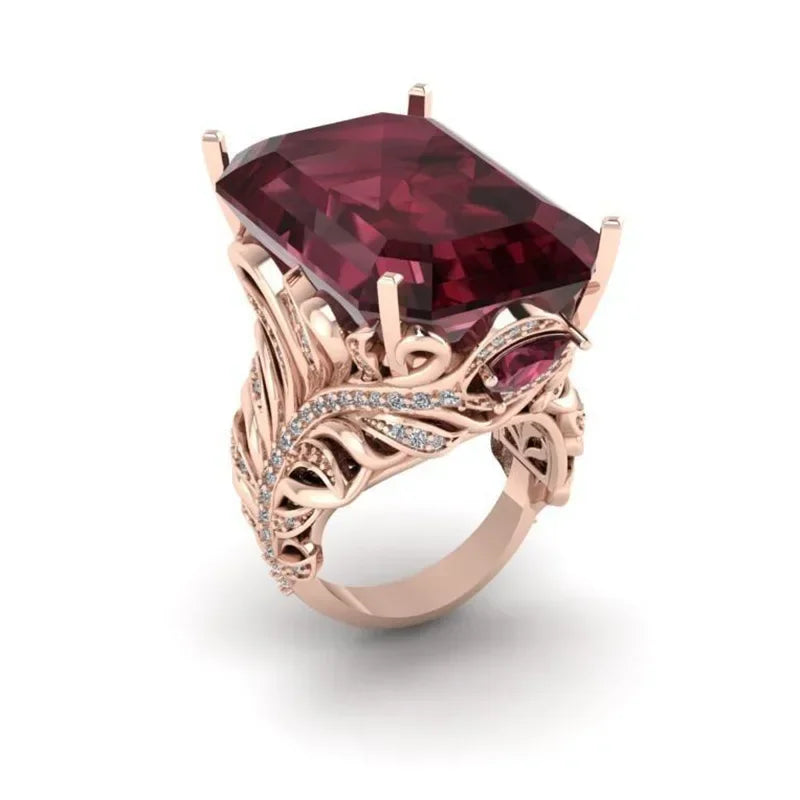 Gorgeous Exquisite High-end Women Crystal Zircon Rings
