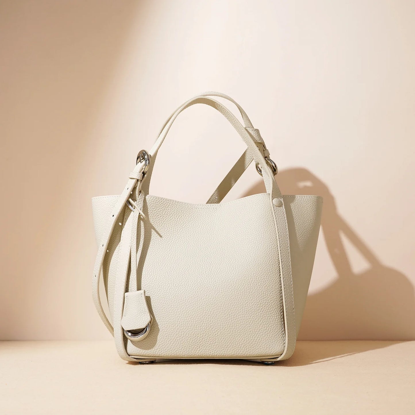 Luxury Genuine Leather Crossbody Shoulder Bag, Cowhide Bag Large Capacity Bucket Handbag