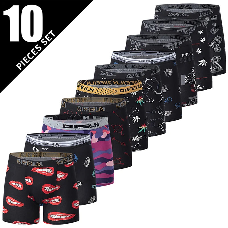 5/10 Pack Multi-size Men's Short Boxers Leisure Sports Elastic Waist