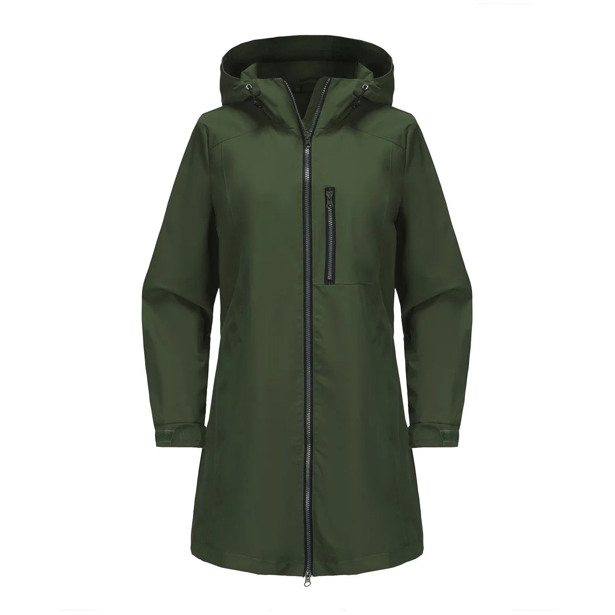 Spring Women's Hooded Long Jacket, Size S-3XL