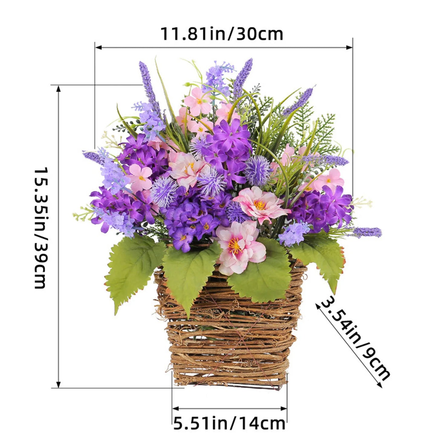 Bow Ribbon Easter Eggs Wreath Front Door Decor
