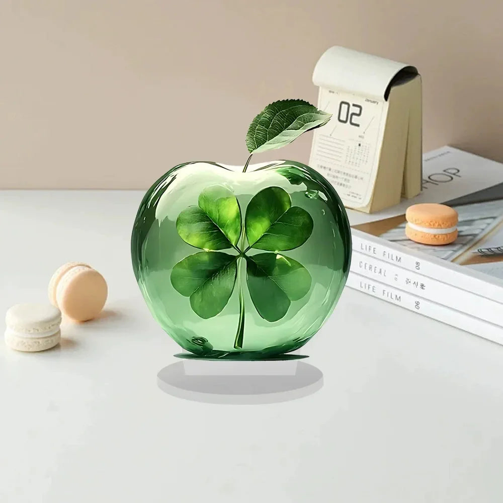 Acrylic Crystal Glass Apple Table Ornament Decoration