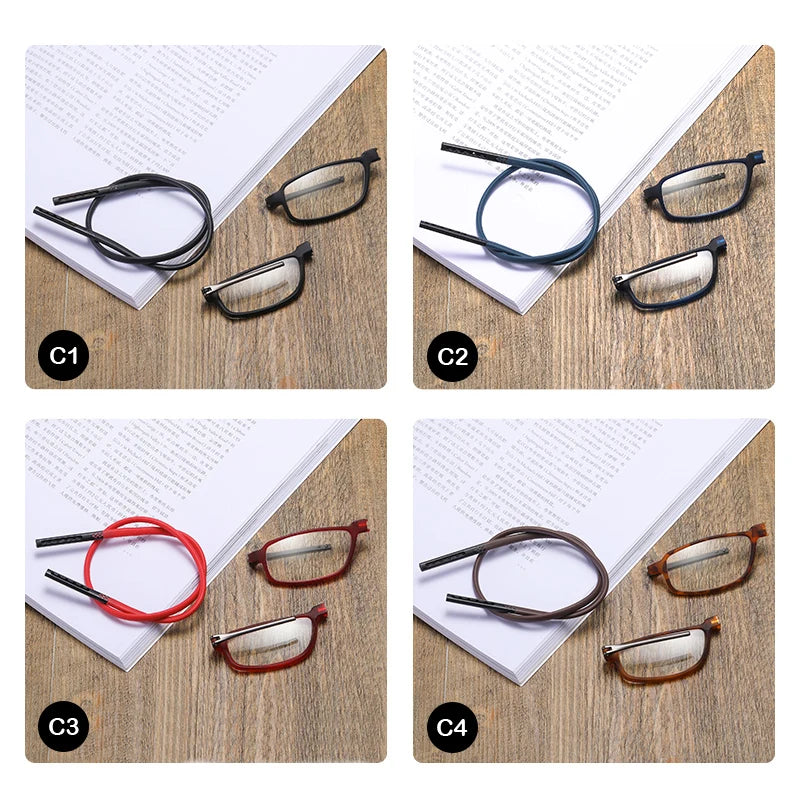 DML Ultralight Reading Men Women Glasses Hanging Stretch Anti-fatigue Presbyopia Unisex Glasses Diopter +1.5+3.5