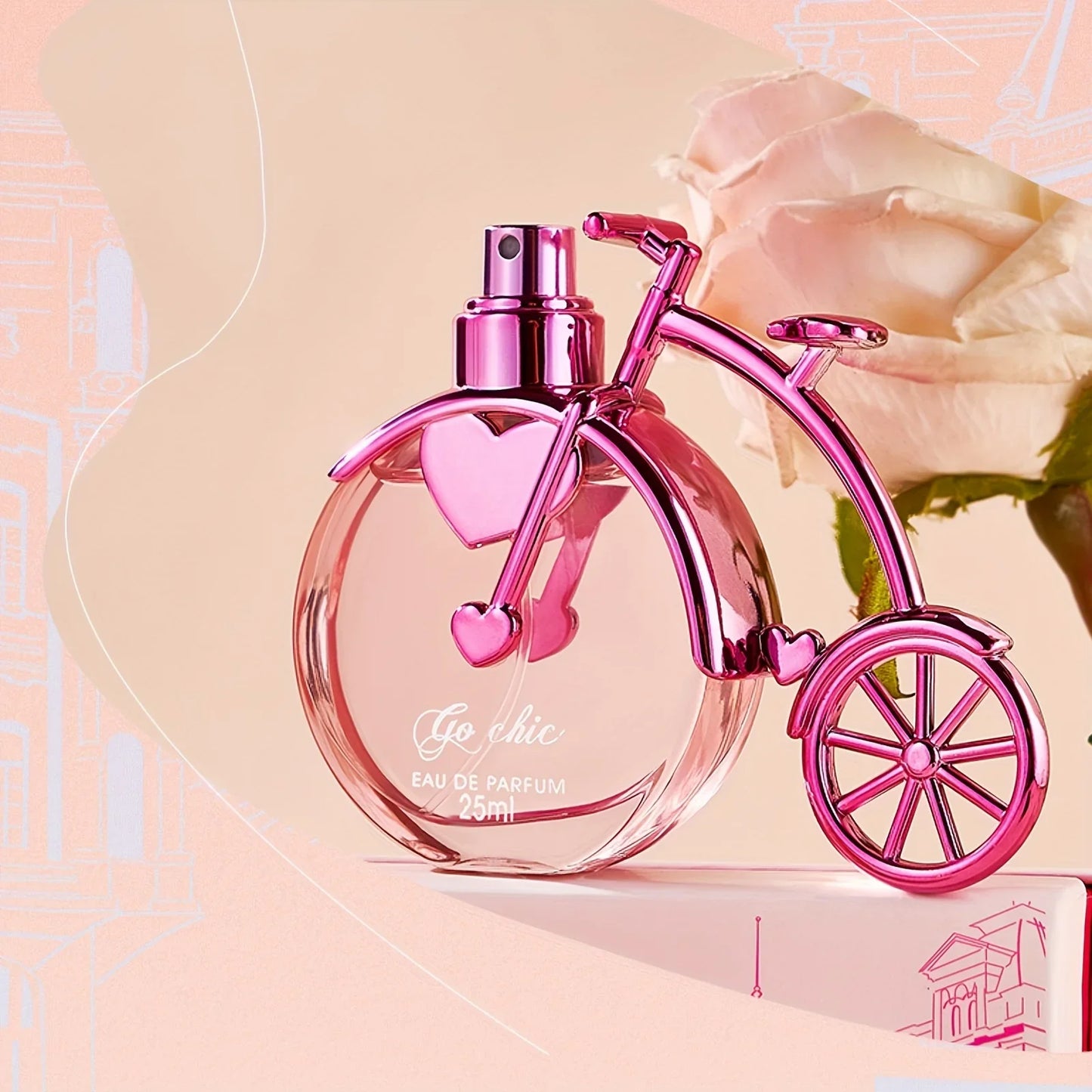 25ML Bike Styling Women's Perfume Pink Floral Fresh Fragrant