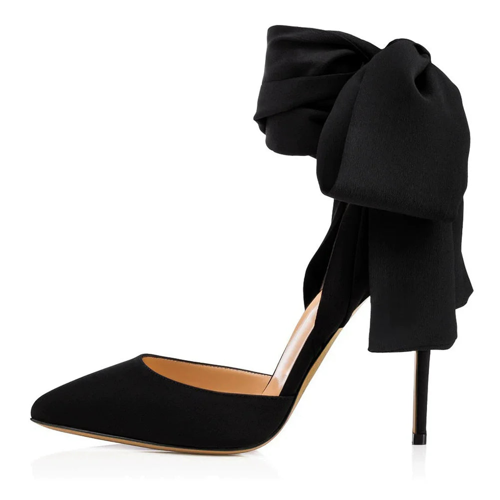 Summer satin bow cross-band sexy open-toe women sandals thin high-heeled shoe