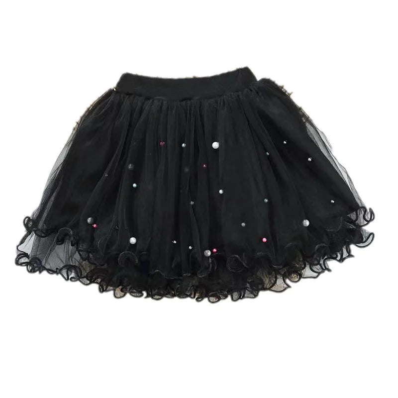 Girls Tutu Fluffy Princess Ballet Dance Tulle Mesh Skirt