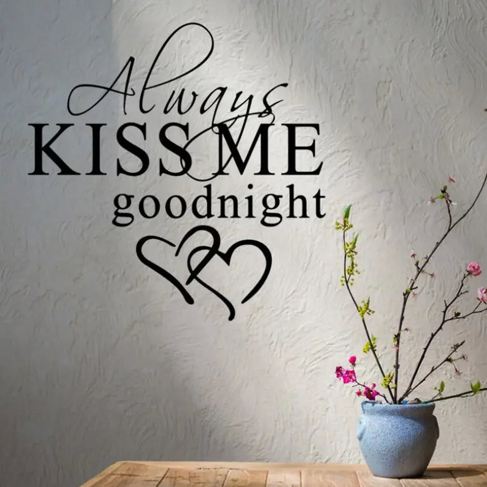 Kiss Me Goodnight Art Wall Sticker Decor