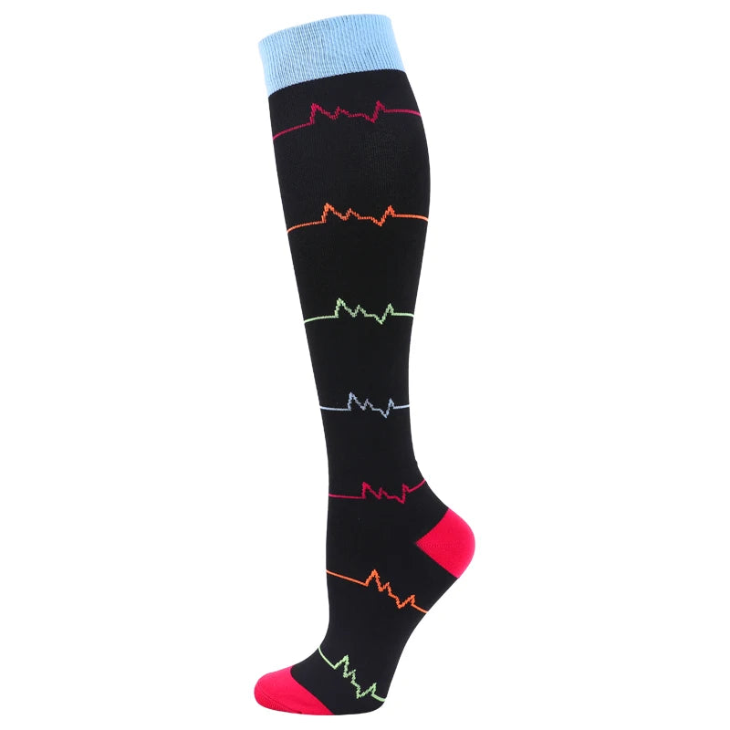 New Compression Socks Men Women Graduated 20-30 Mmhg Fit For Medical Edema Diabetes Varicose Veins, Running Compression Socks