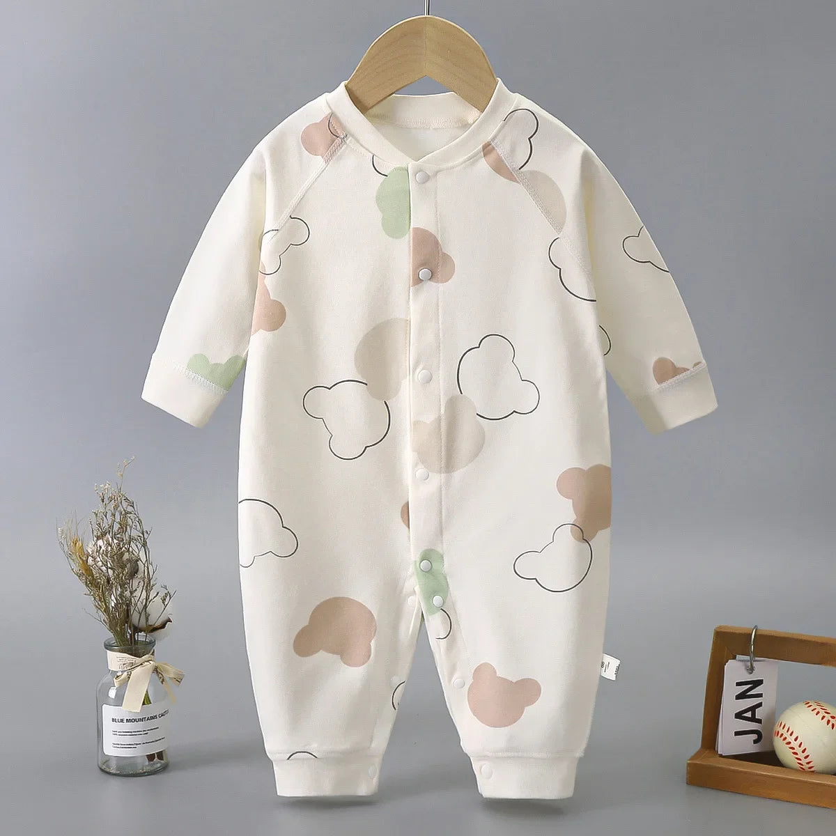Newborn Baby Boy Girl Bodysuit Romper Comfortable Cotton Clothing for Autumn Spring