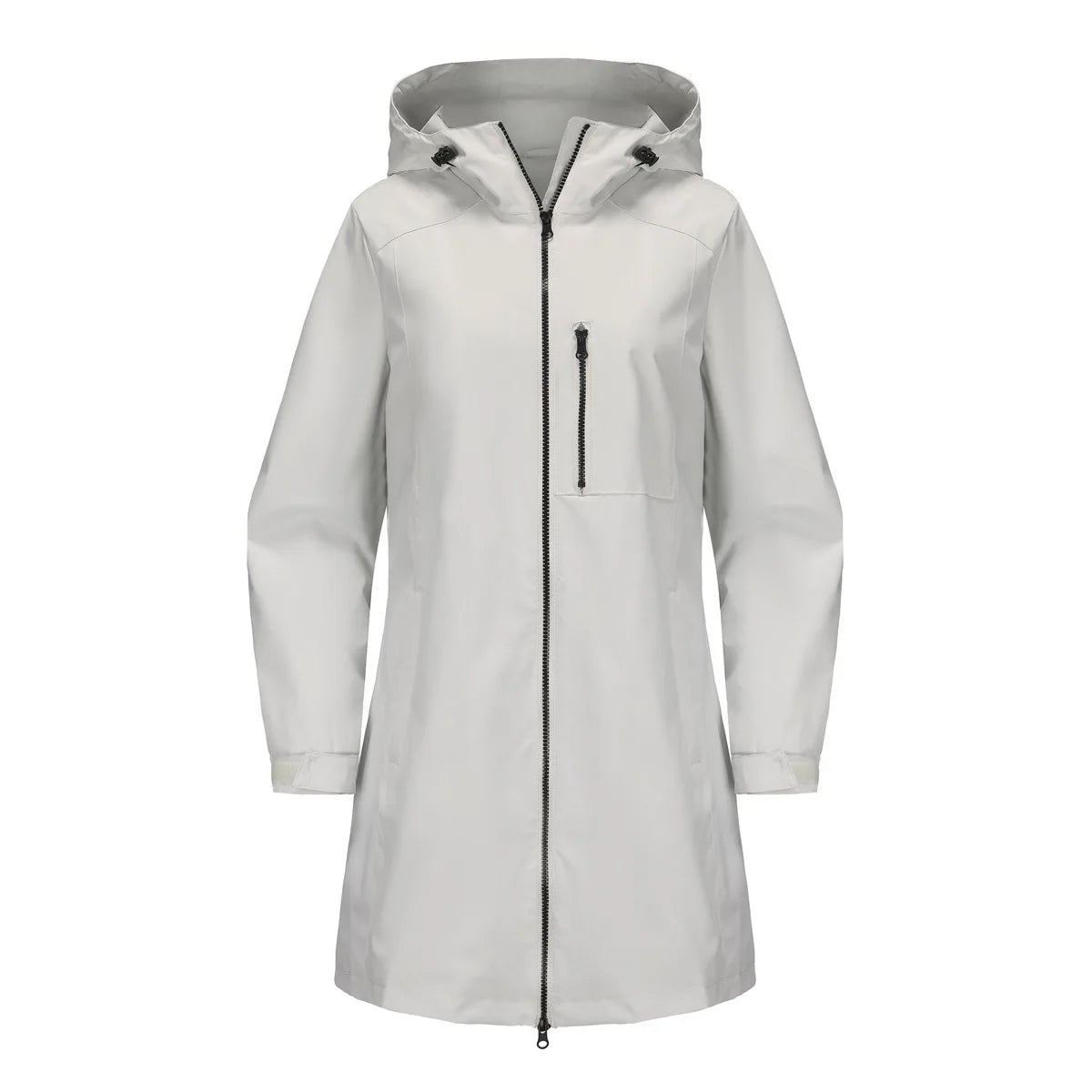 Spring Women's Hooded Long Jacket, Size S-3XL