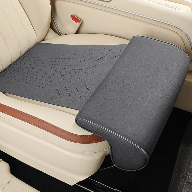 Car Seat Leg Support Extension Suede Universal Auto Seat Extender Leg Cushion For Driver Memory Foam Seat Padding Mat Cover