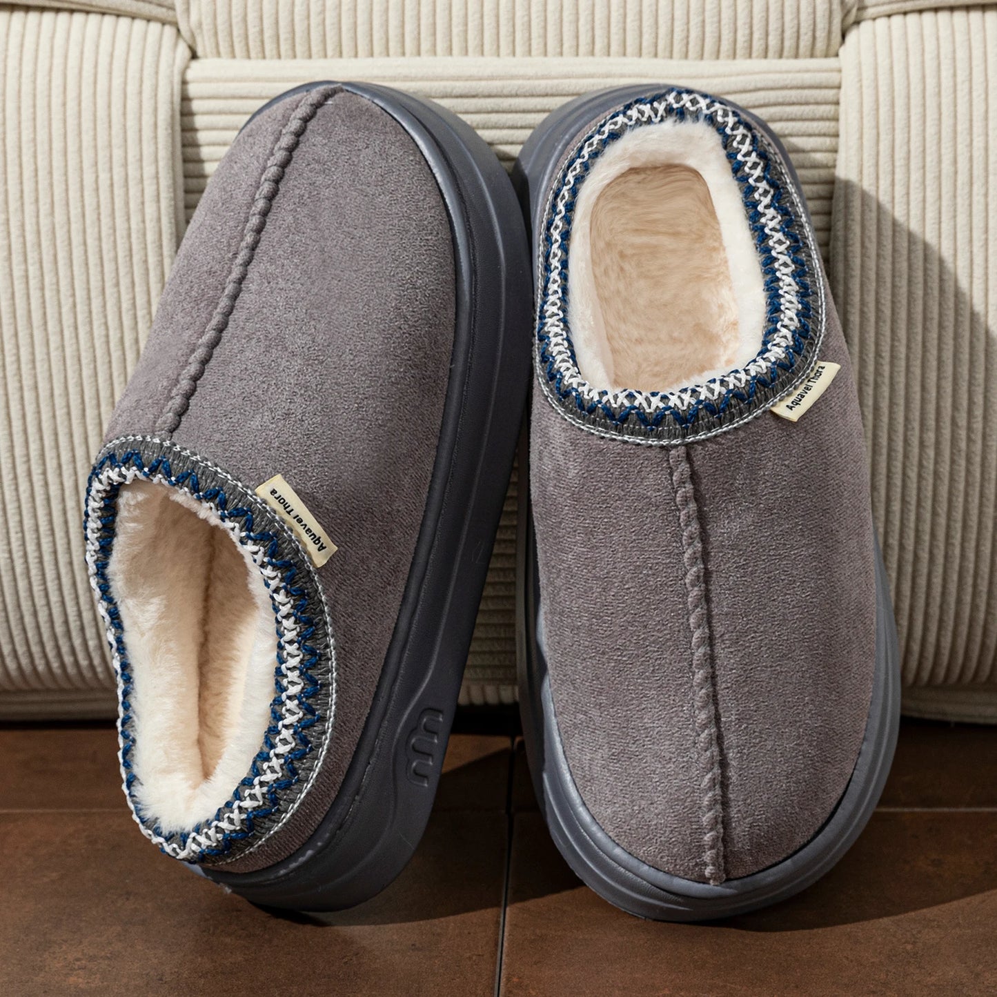 Winter Unisex Slippers Boots Fashion Fuzzy Fur Anti-slip Soft Sole Outdoor Indoor Comfort