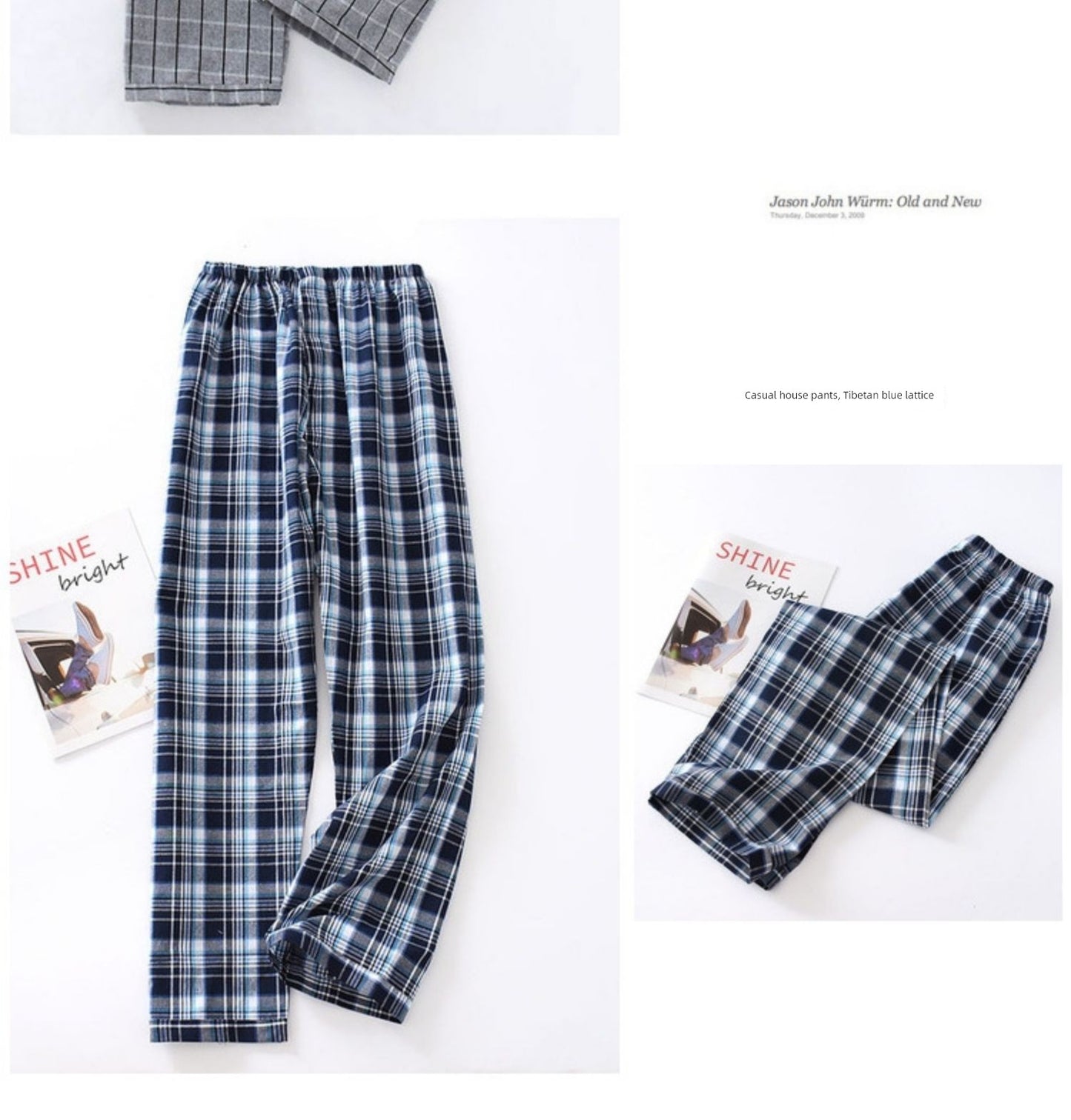 Men Pure Cotton Spring and Summer Pajama Pants