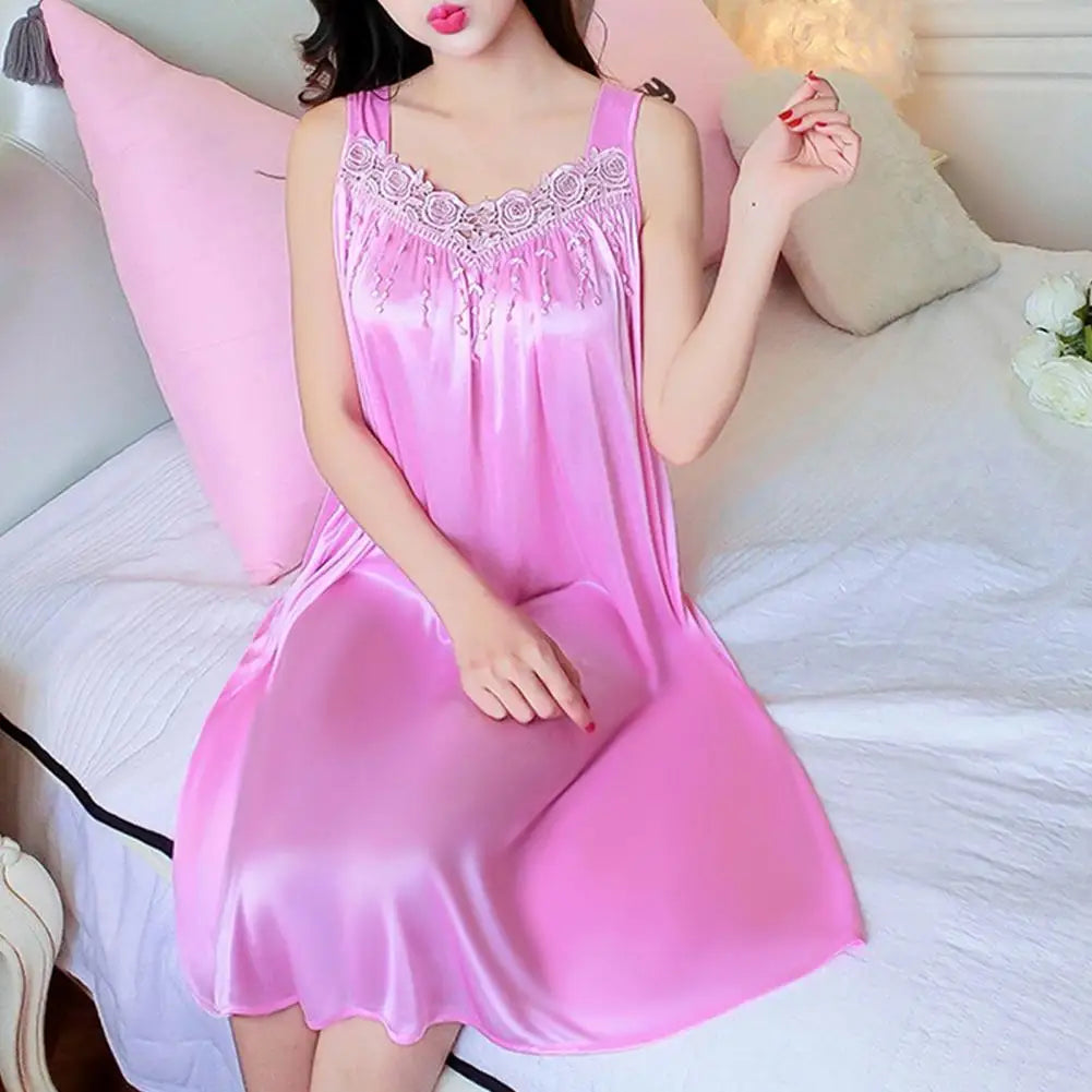 Women Summer Pajama Night Dress Comfortable Gown