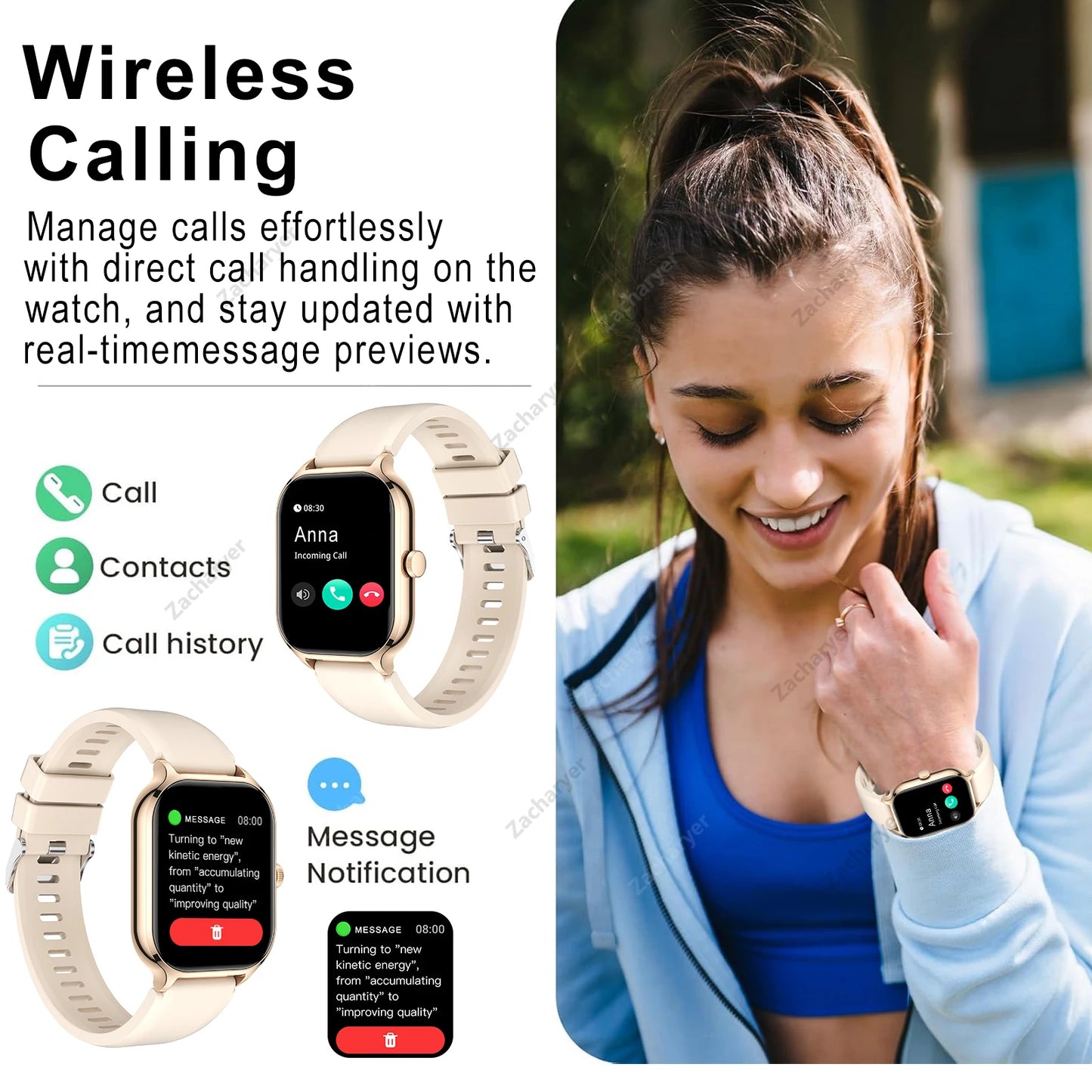 Smart watch full touch screen, sports watch.