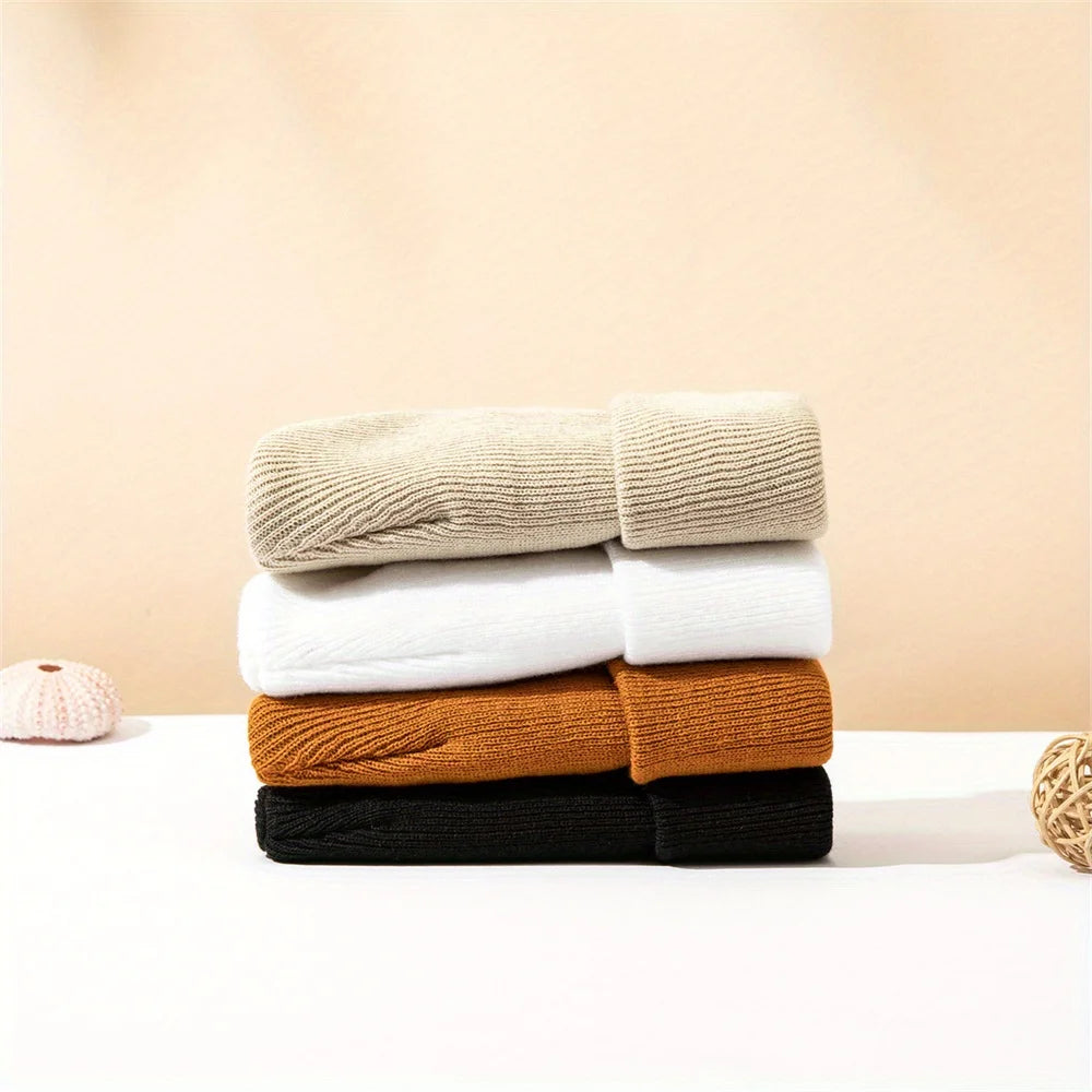 4pcs Winter Warm Knitted Baby Hat Knit Cuffed Beanie for Boys and Girls