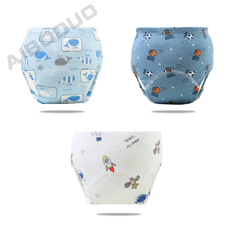 Reusable Infant Ecological Baby Diaper Training Pants Waterproof Washable Breathable Cotton Baby Underwear
