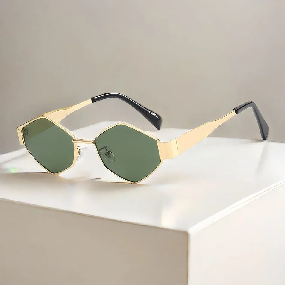 Fashion Hexagon Sunglasses Women Luxury Brand Design Unique Polygon Sun Glasses